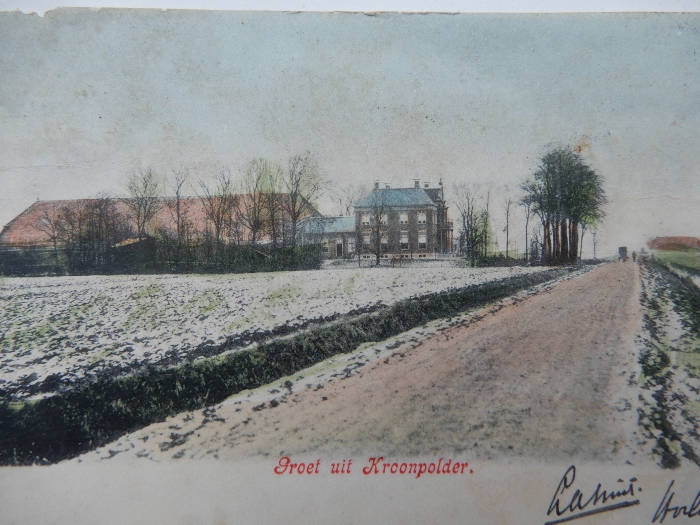 Boerderij Ebels in de Kroonpolder omstreeks 1900.