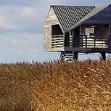 NieuweStatenzijl-06  DE KIEKKAASTE Aan de rand van het Wad ligt de vogeluitkijkpost Kiekkaaste. Op hoge stelten staat het, veilig voor de stormvloed. Van hier kan men het leven op het Wad van zeer dichtbij bekijken. Op het Wad voor de toren zoeken bij laagwater waddenvogels en eenden naar voedsel in het slik. Bij hoogwater jaagt de bruine kiekendief over het slik en soms kan men een zeehond bij de toren zien.